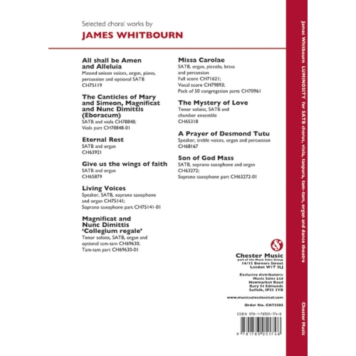 Whitbourn, James - Luminosity