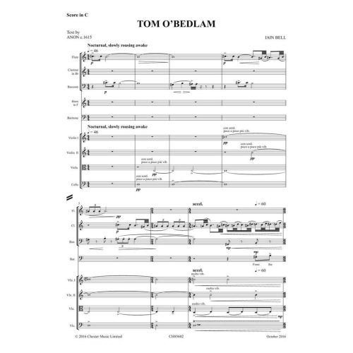 Bell, Iain - Tom O'Bedlam (chamber ensemble version)