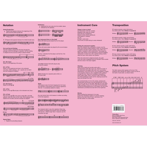 Clarinet Fingering Chart