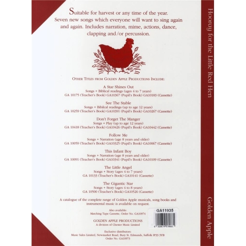 Campbell, Debbie - Hooray For The Little Red Hen - Teachers Book/CD