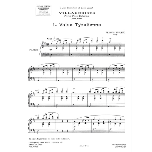 Poulenc, Francis  -  Villageoises - Petite Pieces Enfantines (Piano)