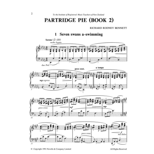 Richard Rodney Bennett: Partridge Pie Book 2 For Piano