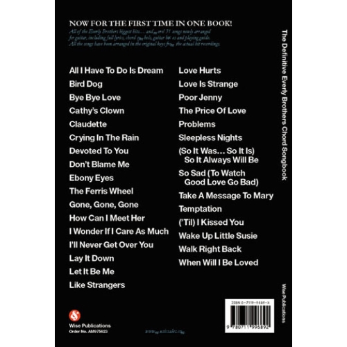 The Definitive Everly Brothers Chord Songbook