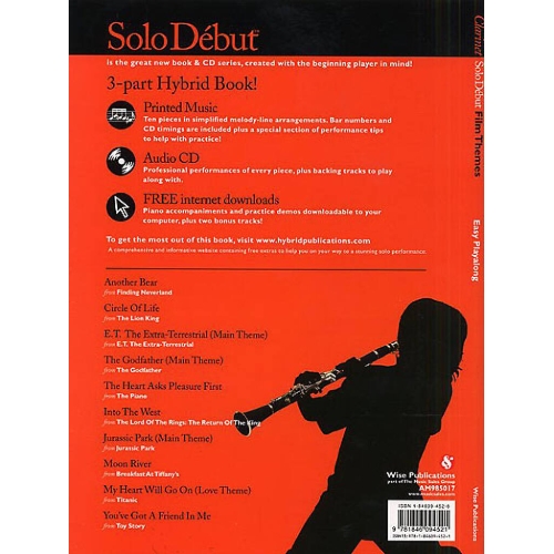 Solo Debut: Film Themes - Easy Playalong Clarinet