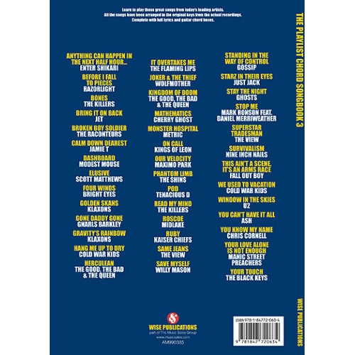 The Playlist - Chord Songbook 3