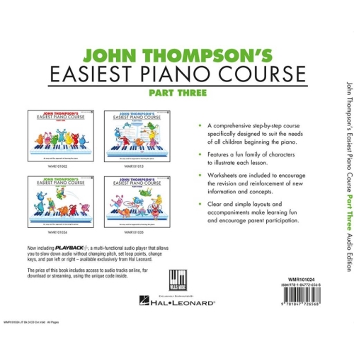John Thompson's Easiest Piano Course 3 (& Audio)