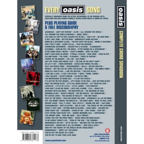 Oasis: Complete Chord Songbook (2009 Revised Edition)