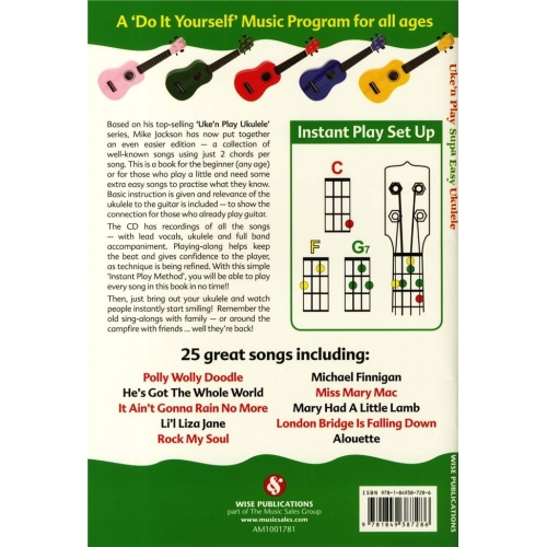 Mike Jackson: Uken Play Supa Easy Ukulele (Book/CD)