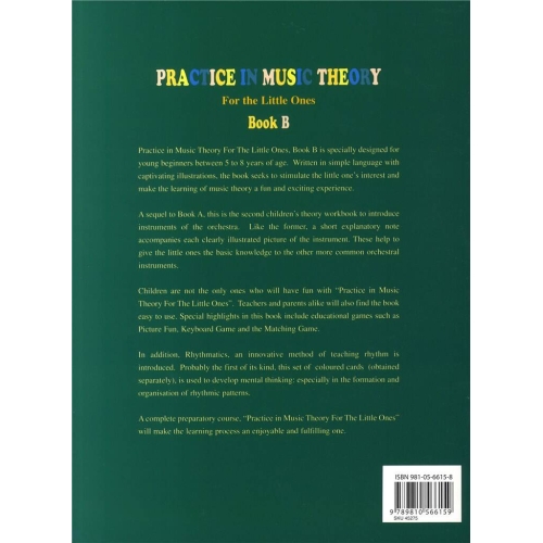 Practice in Music Theory for the Little Ones - Book B