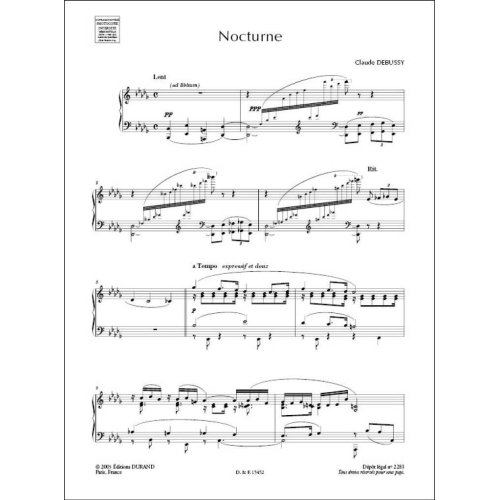 Debussy, Claude - Nocturne (Piano Solo)