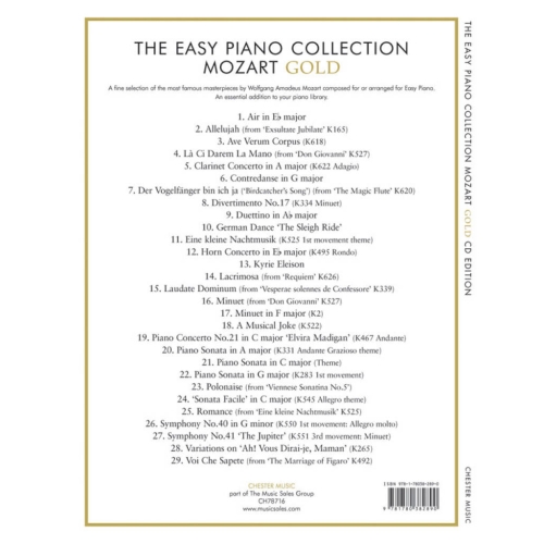 The Easy Piano Collection Mozart Gold (CD Edition)