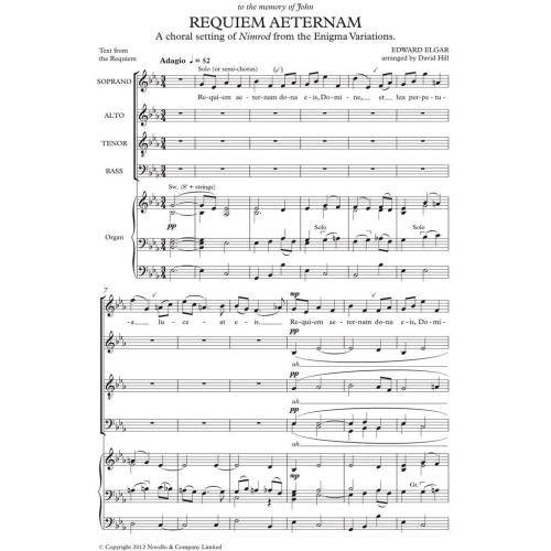 Requiem Aeternam (Nimrod) - SATB