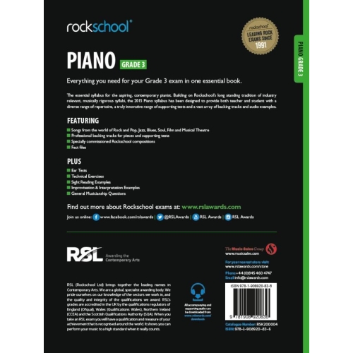 Rockschool Piano - Grade Three (2015)