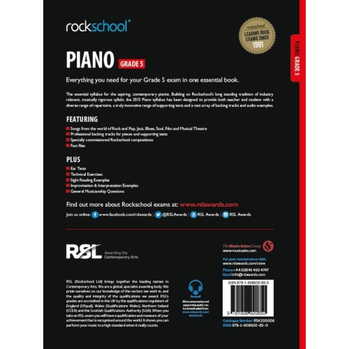 Rockschool Piano - Grade 5 (2015)