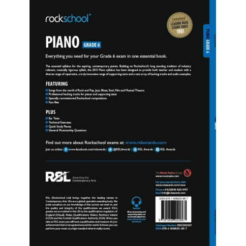 Rockschool Piano - Grade Six (2015)