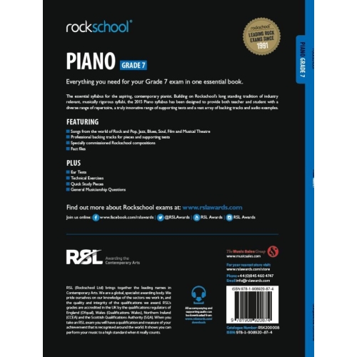 Rockschool Piano - Grade Seven (2015)