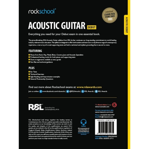 Rockschool Acoustic Guitar - Debut (2016)