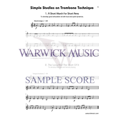 Taylor, Adrian - Simple Studies on Trombone Technique (Treble Clef)