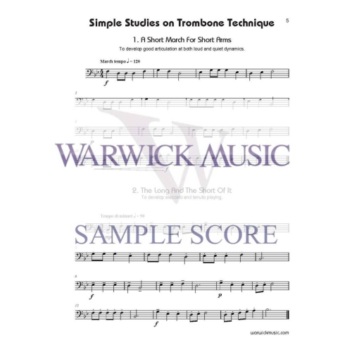 Taylor, Adrian - Simple Studies on Trombone Technique (Bass Clef)