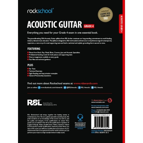 Rockschool Acoustic Guitar - Grade 4 (2016)