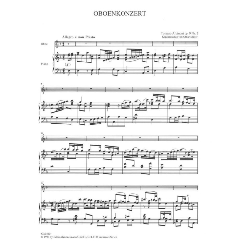 Albinoni - Concerto in D minor, Op.9 No. 2