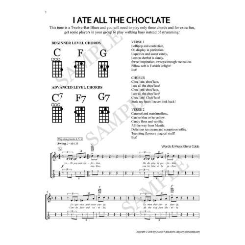 Cobb, Elena - I Ate All the Choc’late for Ukulele Ensemble