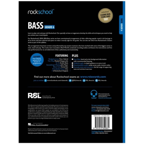 Rockschool Bass Grade 6 (2018)