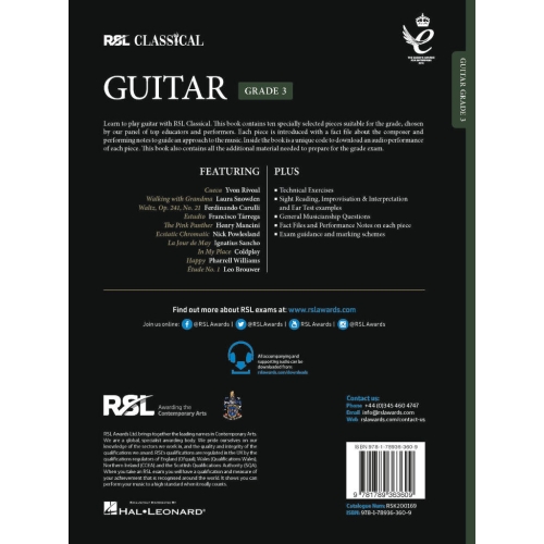 RSL Classical Guitar Grade 3 (2022)
