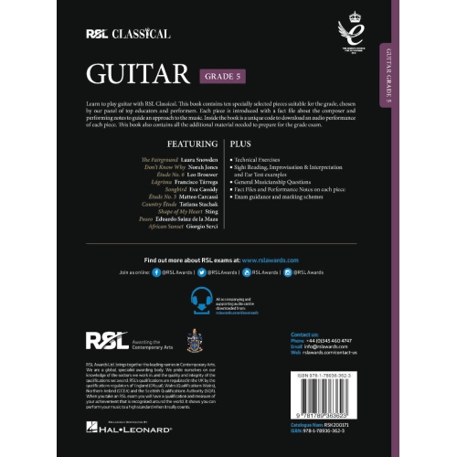 RSL Classical Guitar Grade 5 (2022)
