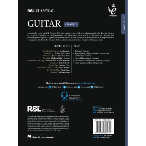 RSL Classical Guitar Grade 7 (2022)