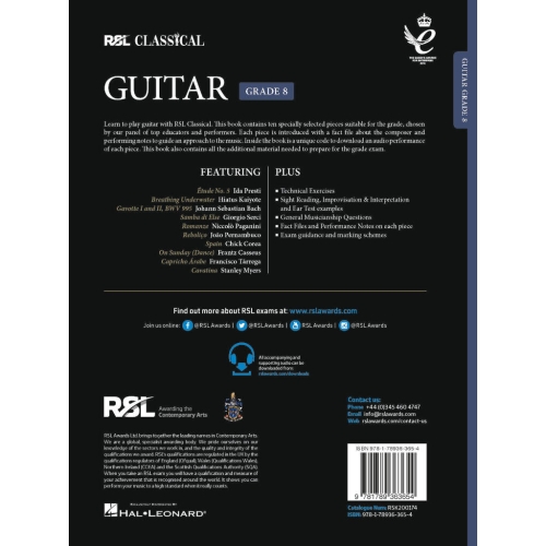 RSL Classical Guitar Grade 8 (2022)