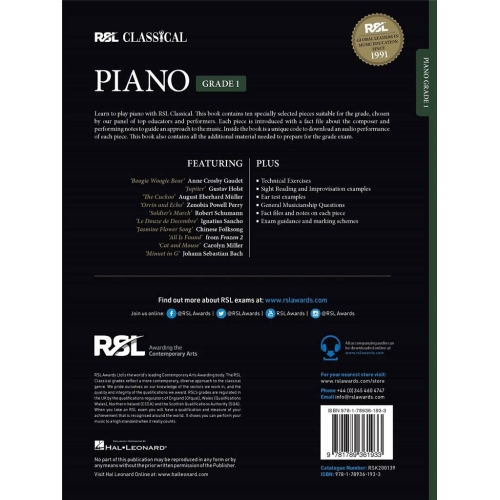 RSL Classical Piano Grade 1 (2021)