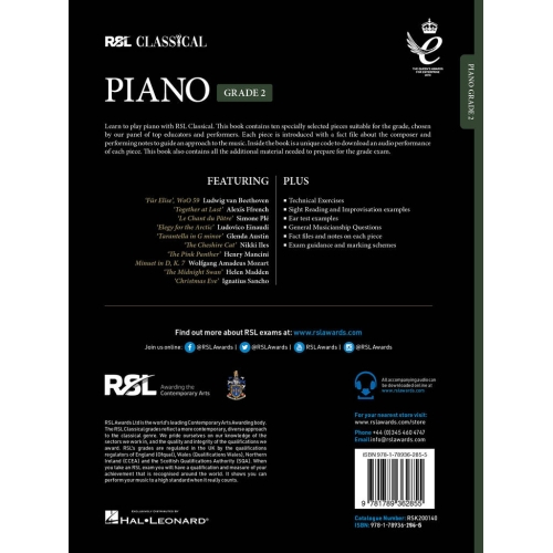 RSL Classical Piano Grade 2 (2021)