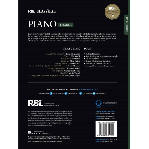 RSL Classical Piano Grade 3 (2021)