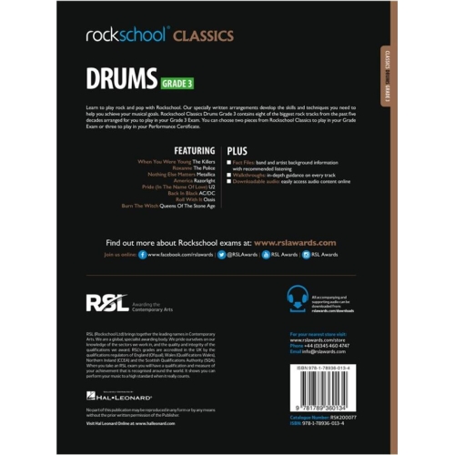 Rockschool Classics Drums Grade 3 (2018)