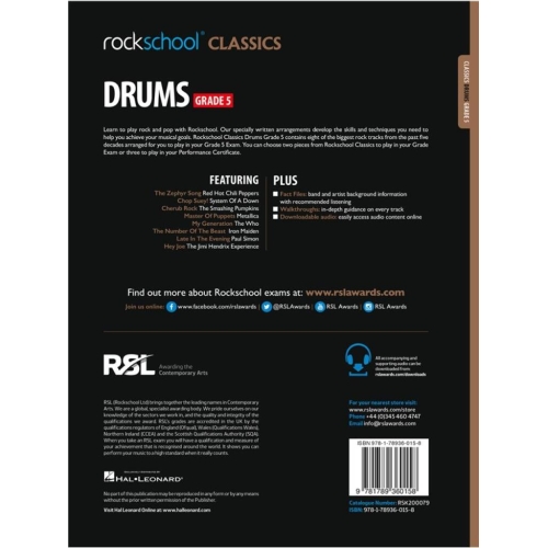 Rockschool Classics Drums Grade 5 (2018)