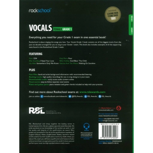 Rockschool: Vocals Grade 1 - Female (2014)