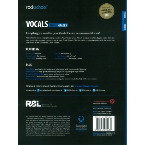 Rockschool: Vocals Grade 7 - Female (2014)