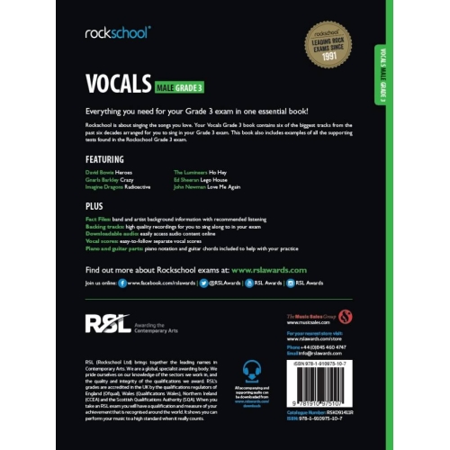 Rockschool: Vocals Grade 3 - Male (2014)