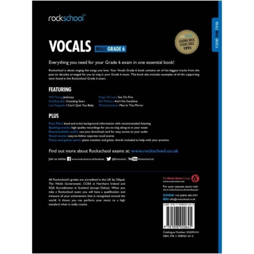 Rockschool: Vocals Grade 6 - Male 2014-2017