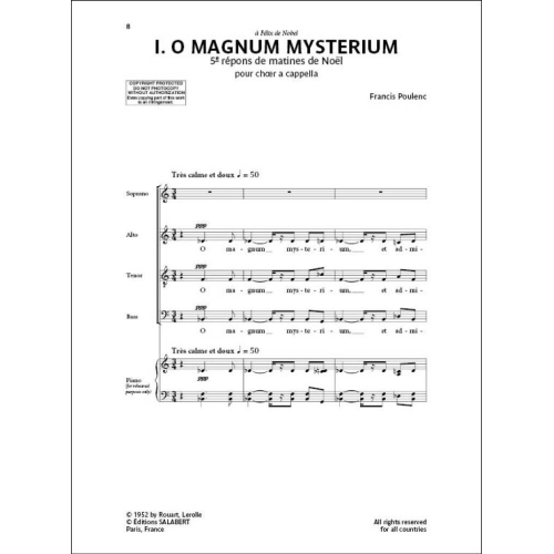 Quatre Motets Pour Le Temps De Noel