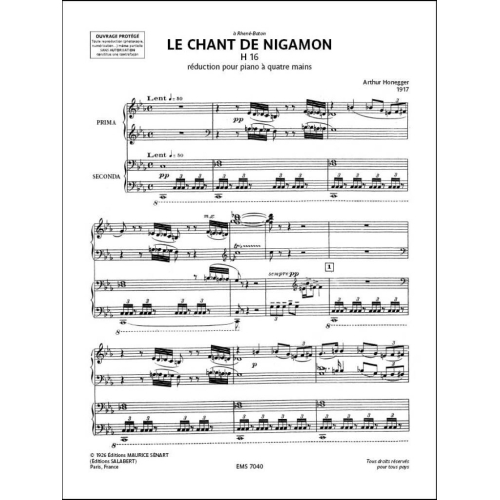 Le Chant de Nigamon, H 16