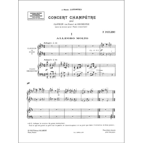 Concert Champetre 2 Pianos Reduction