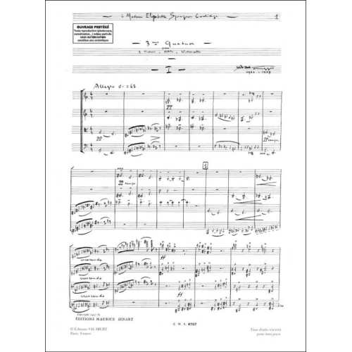 Quatuor N 3 2 Violons Alto Et Vlc Partition