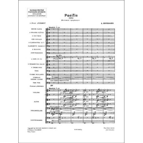Pacific 231 Orchestre Partition