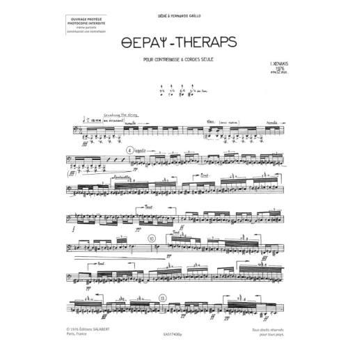 Theraps, Pour Contrebasse Solo