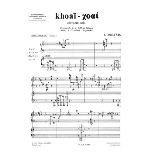 Khoai Pour Clavecin