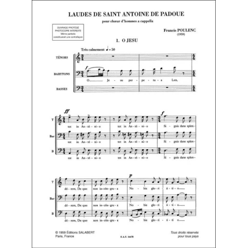 Laudes de St Antoine de Padoue