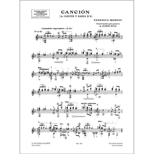 Cancion ( De Cancion Y Danza 6 )