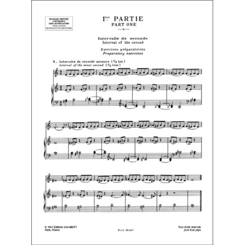 Les Intervalles, 13 Lecons De Solfege - Vol. 1